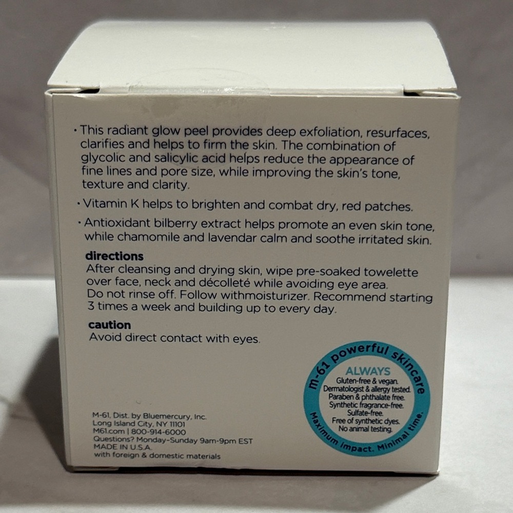 m-61 PowerGlow Peel Radiant Glow Facial Treatment NEW IN SEALED BOX! - Picture 2 of 5